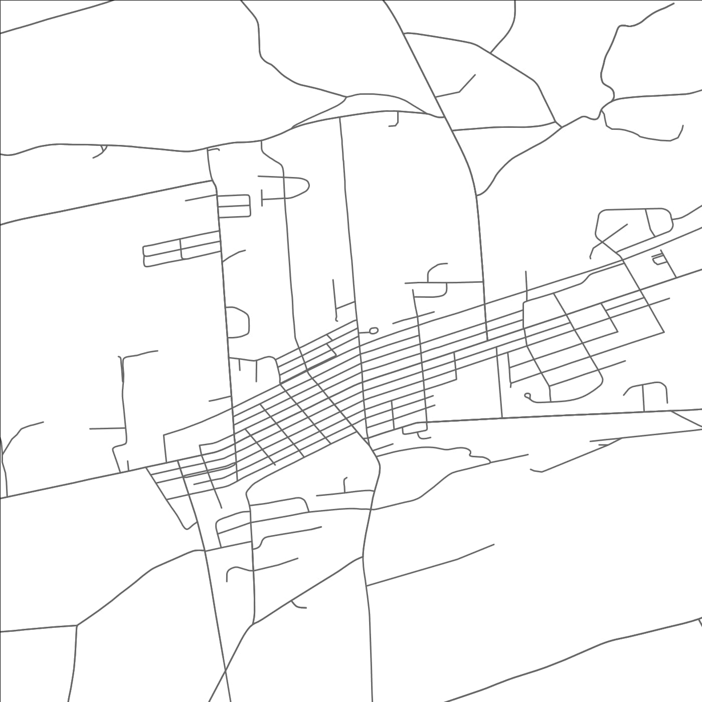 ROAD MAP OF MIFFLINBURG, PENNSYLVANIA BY MAPBAKES