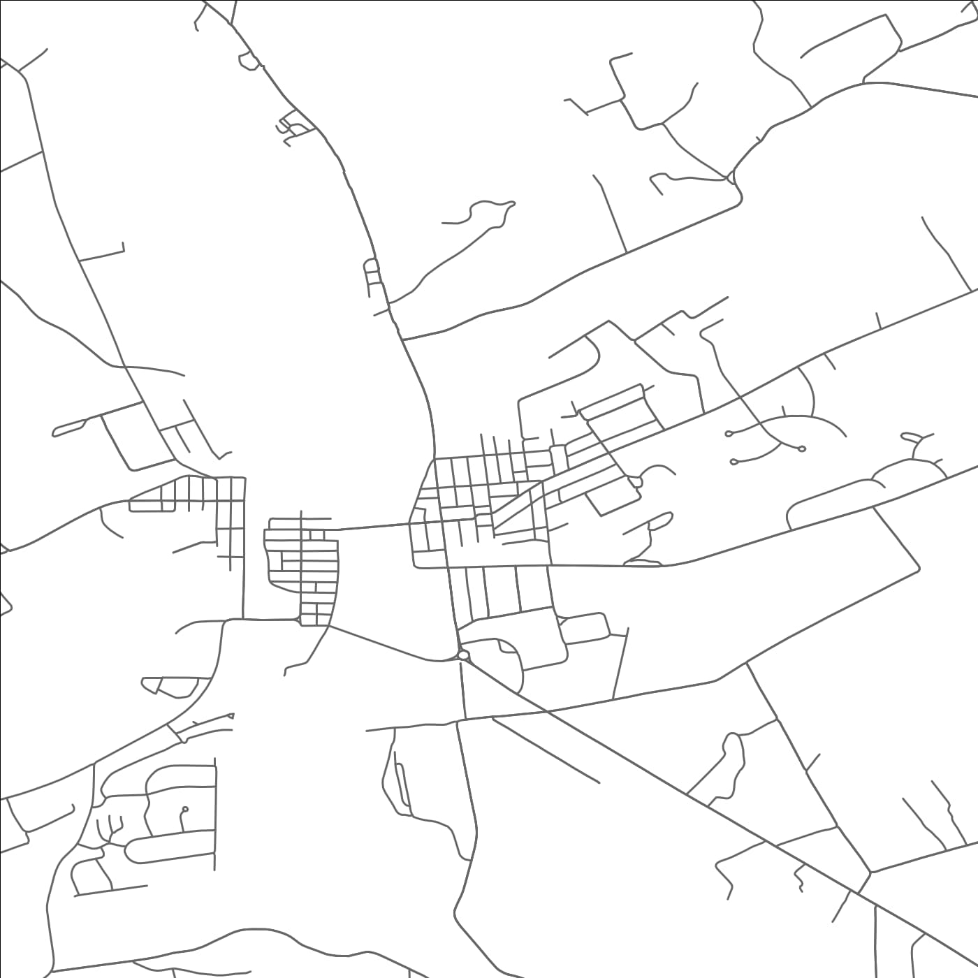 ROAD MAP OF MIFFLINTOWN, PENNSYLVANIA BY MAPBAKES