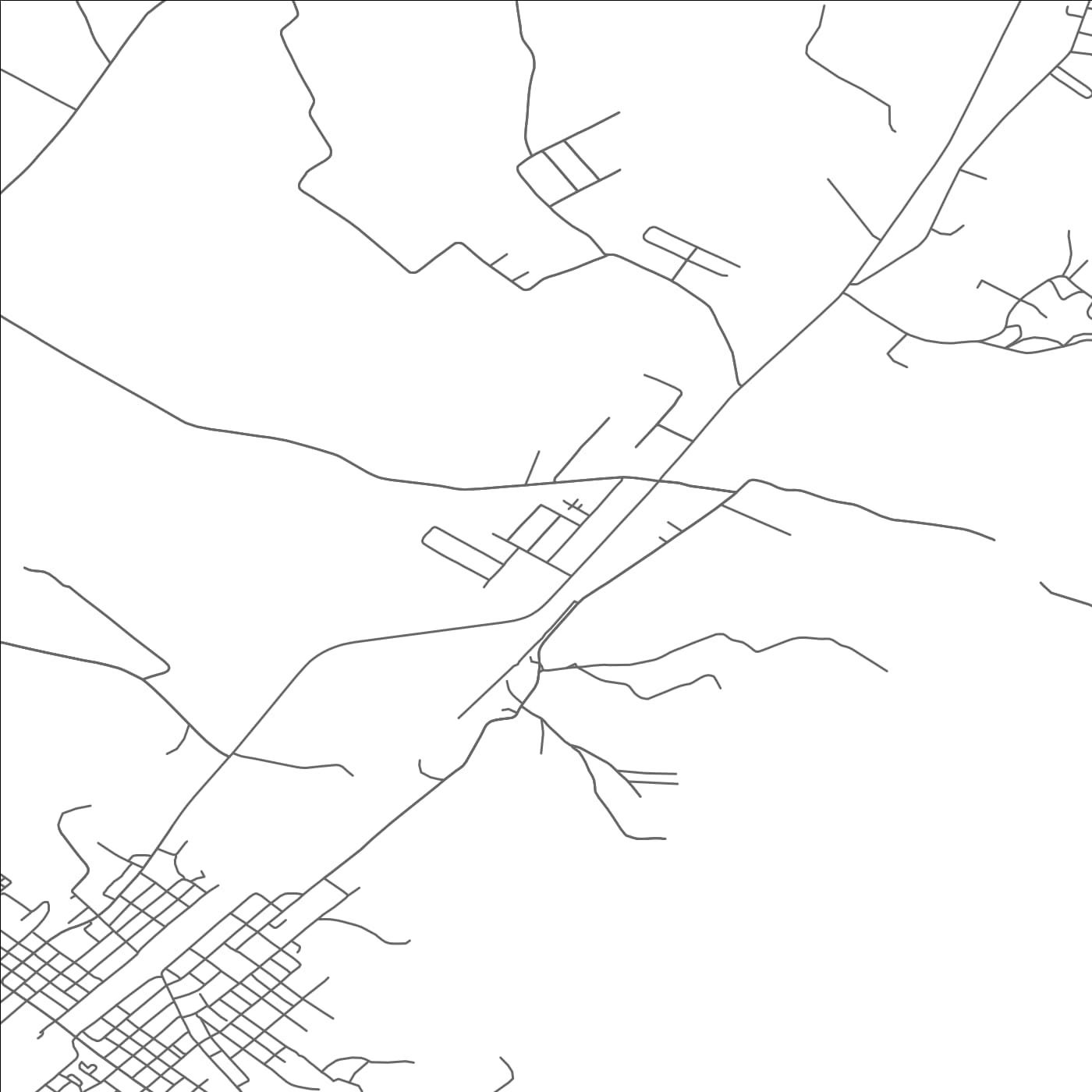 ROAD MAP OF MILLWOOD, PENNSYLVANIA BY MAPBAKES