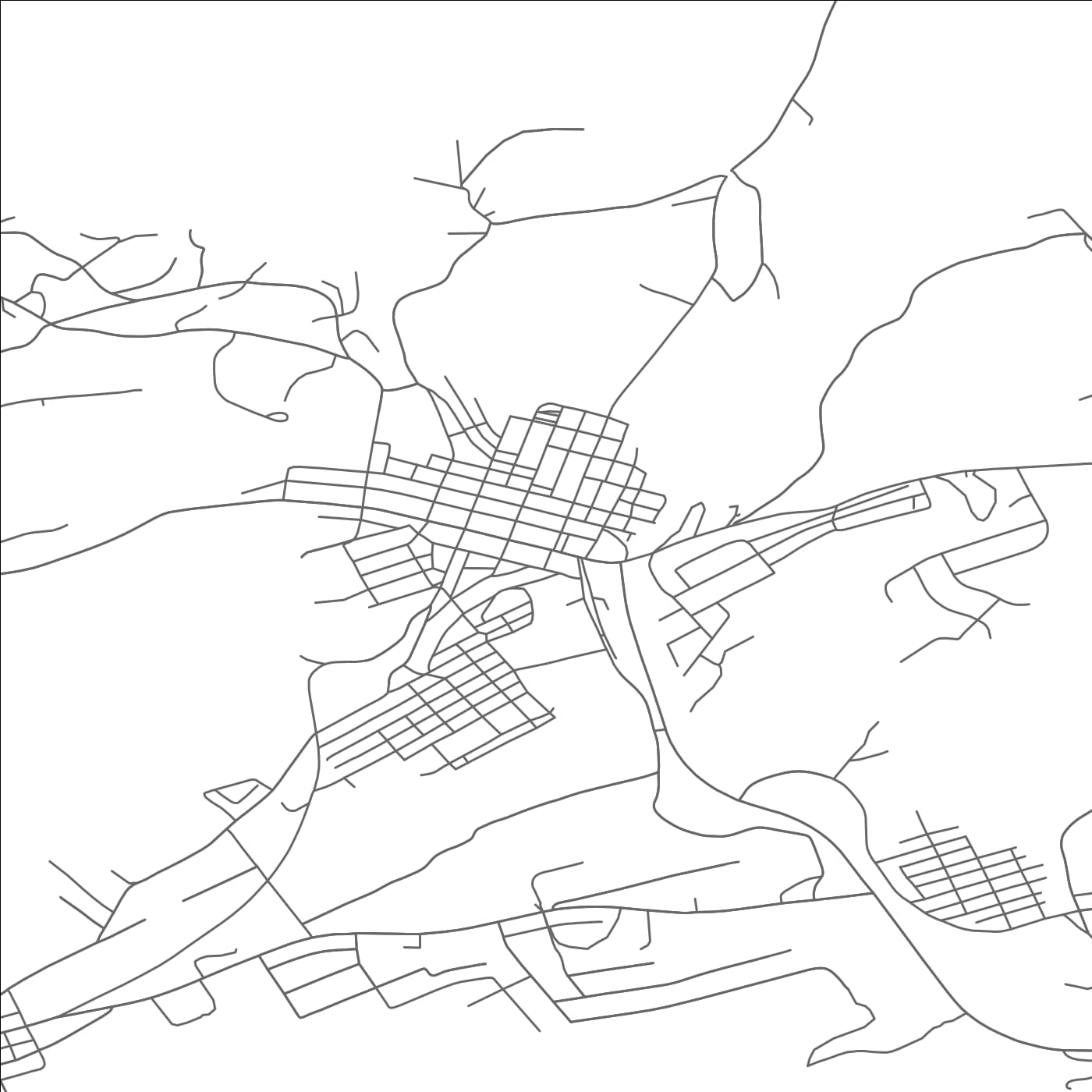 ROAD MAP OF MINERSVILLE, PENNSYLVANIA BY MAPBAKES