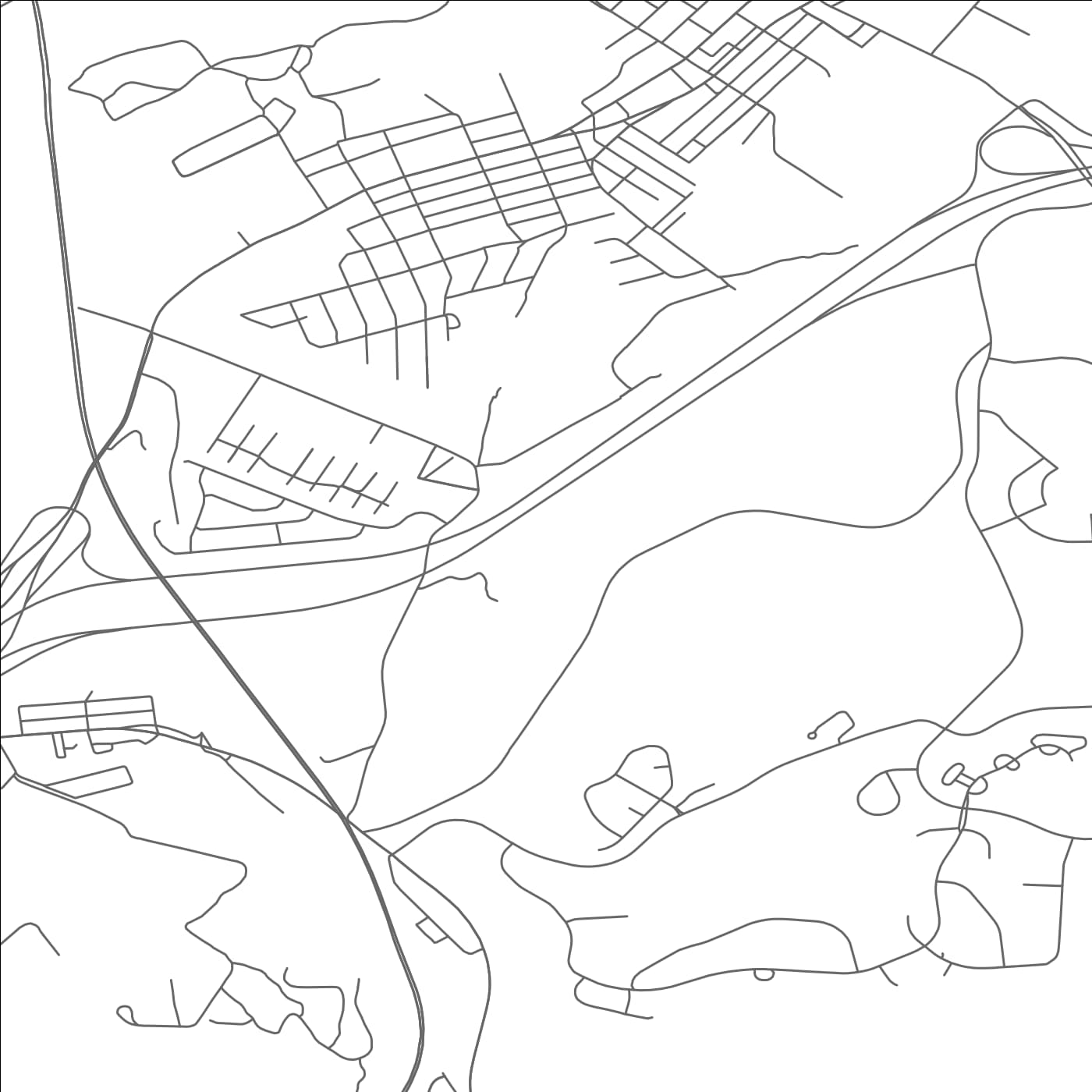 ROAD MAP OF MOOSIC, PENNSYLVANIA BY MAPBAKES