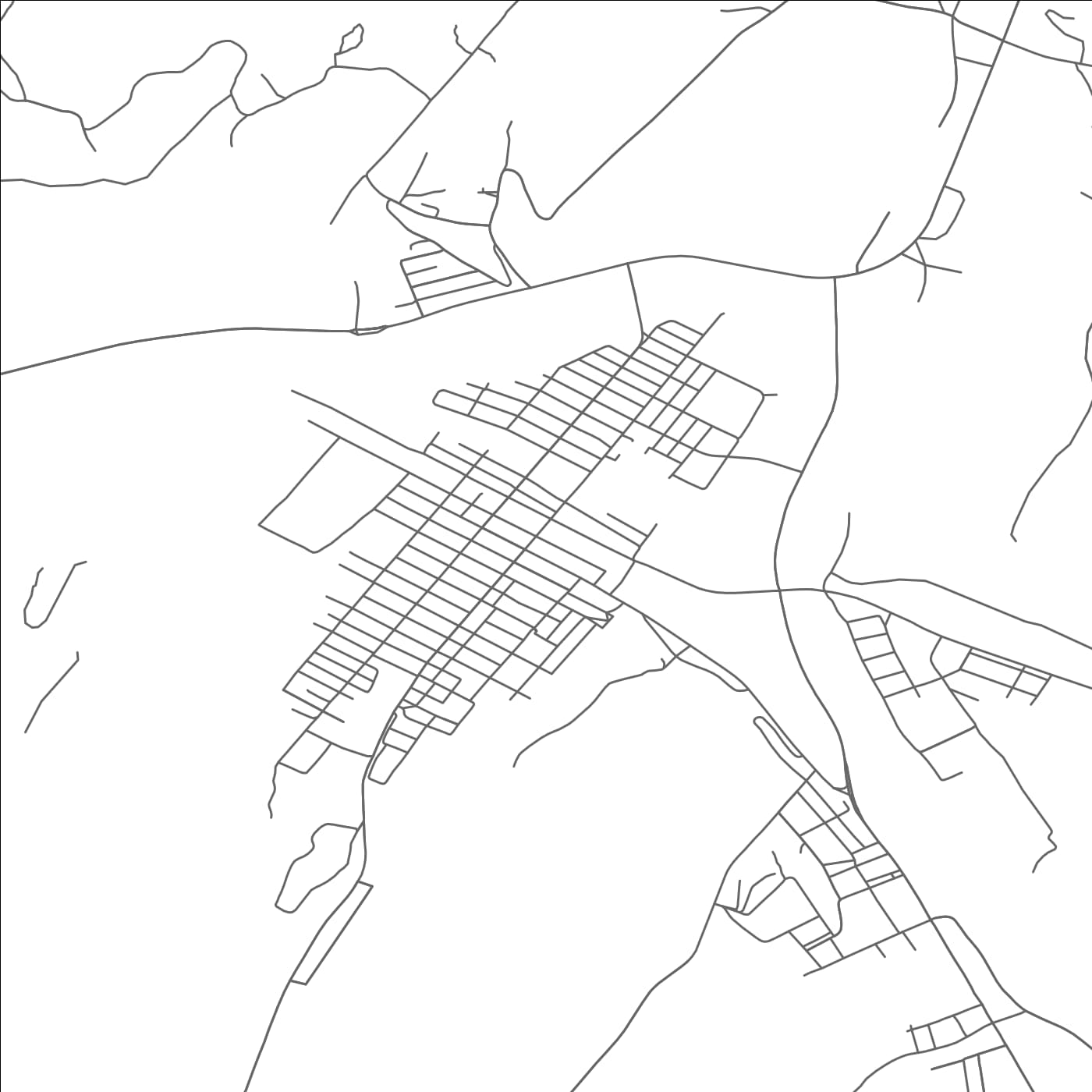 ROAD MAP OF MOUNT UNION, PENNSYLVANIA BY MAPBAKES