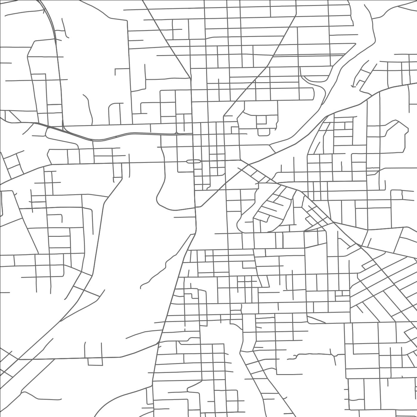 ROAD MAP OF NEW CASTLE, PENNSYLVANIA BY MAPBAKES