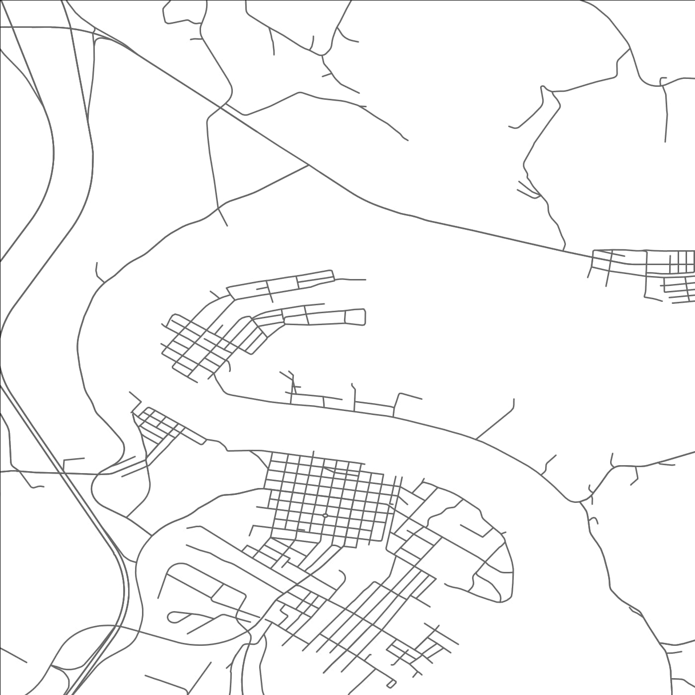 ROAD MAP OF NEWELL, PENNSYLVANIA BY MAPBAKES