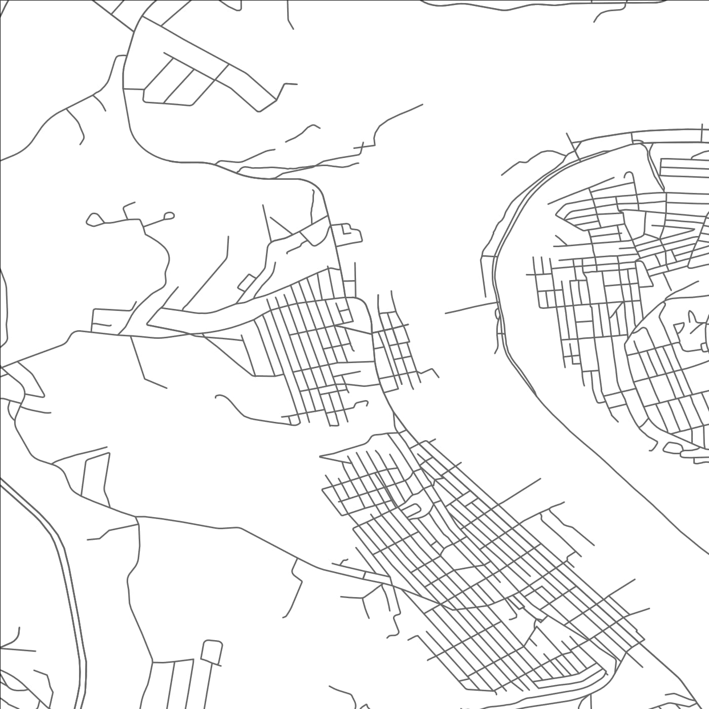 ROAD MAP OF NORTH CHARLEROI, PENNSYLVANIA BY MAPBAKES