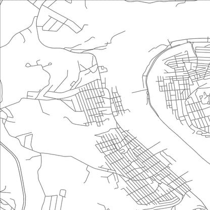 ROAD MAP OF NORTH CHARLEROI, PENNSYLVANIA BY MAPBAKES