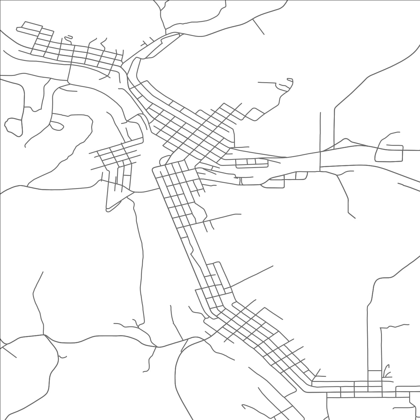 ROAD MAP OF NORTHERN CAMBRIA, PENNSYLVANIA BY MAPBAKES