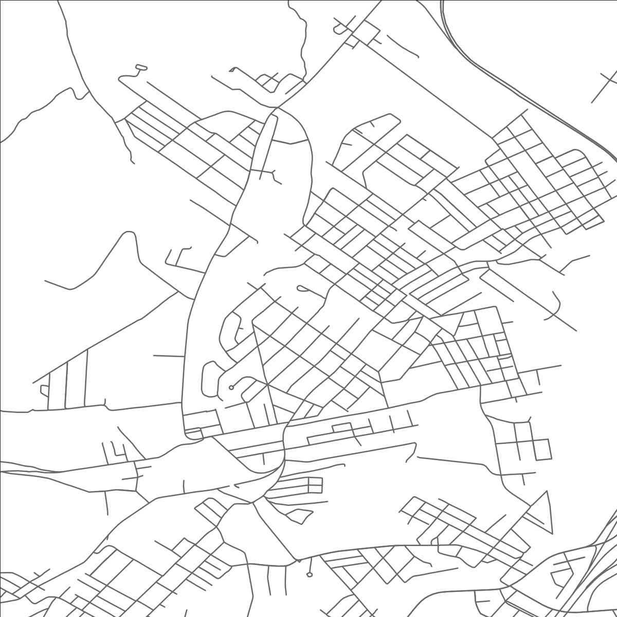 ROAD MAP OF OLD FORGE, PENNSYLVANIA BY MAPBAKES