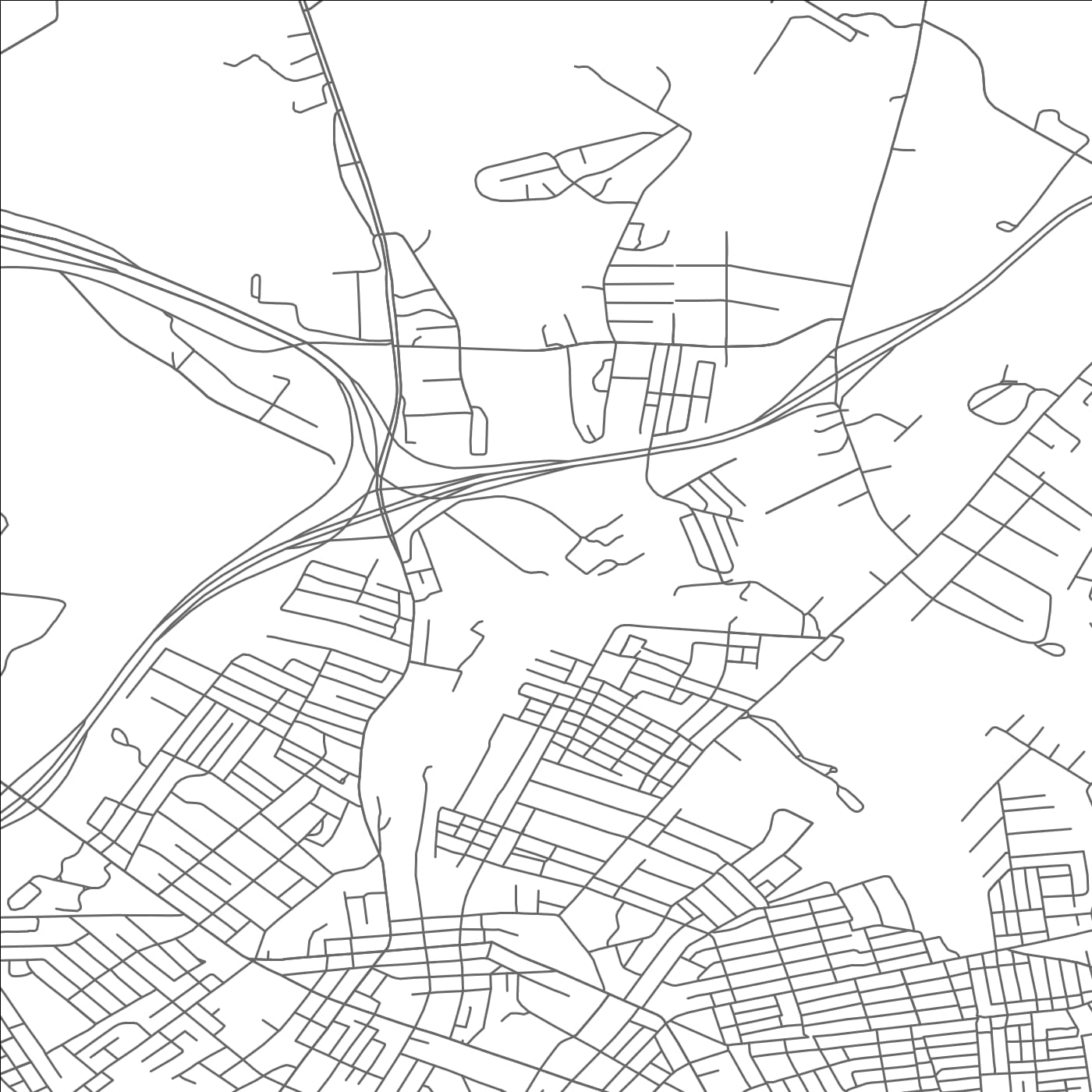 ROAD MAP OF OLIVER, PENNSYLVANIA BY MAPBAKES