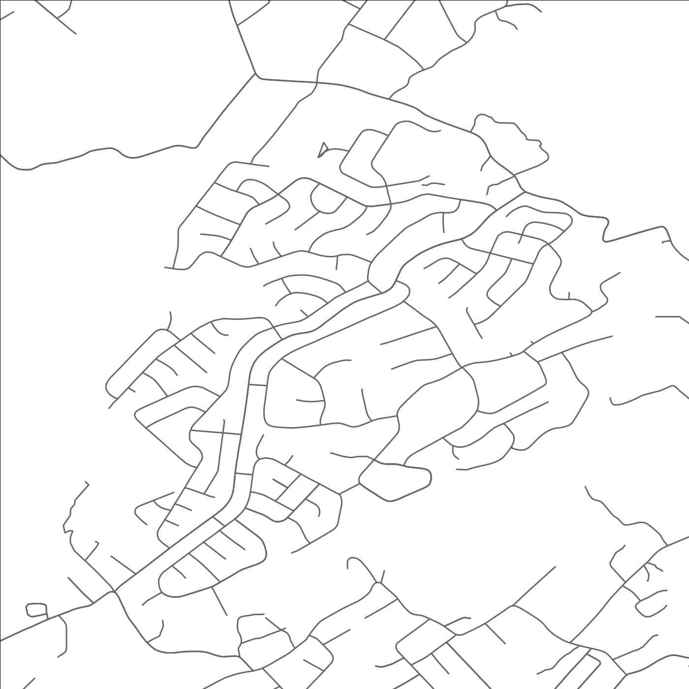 ROAD MAP OF PENN ESTATES, PENNSYLVANIA BY MAPBAKES