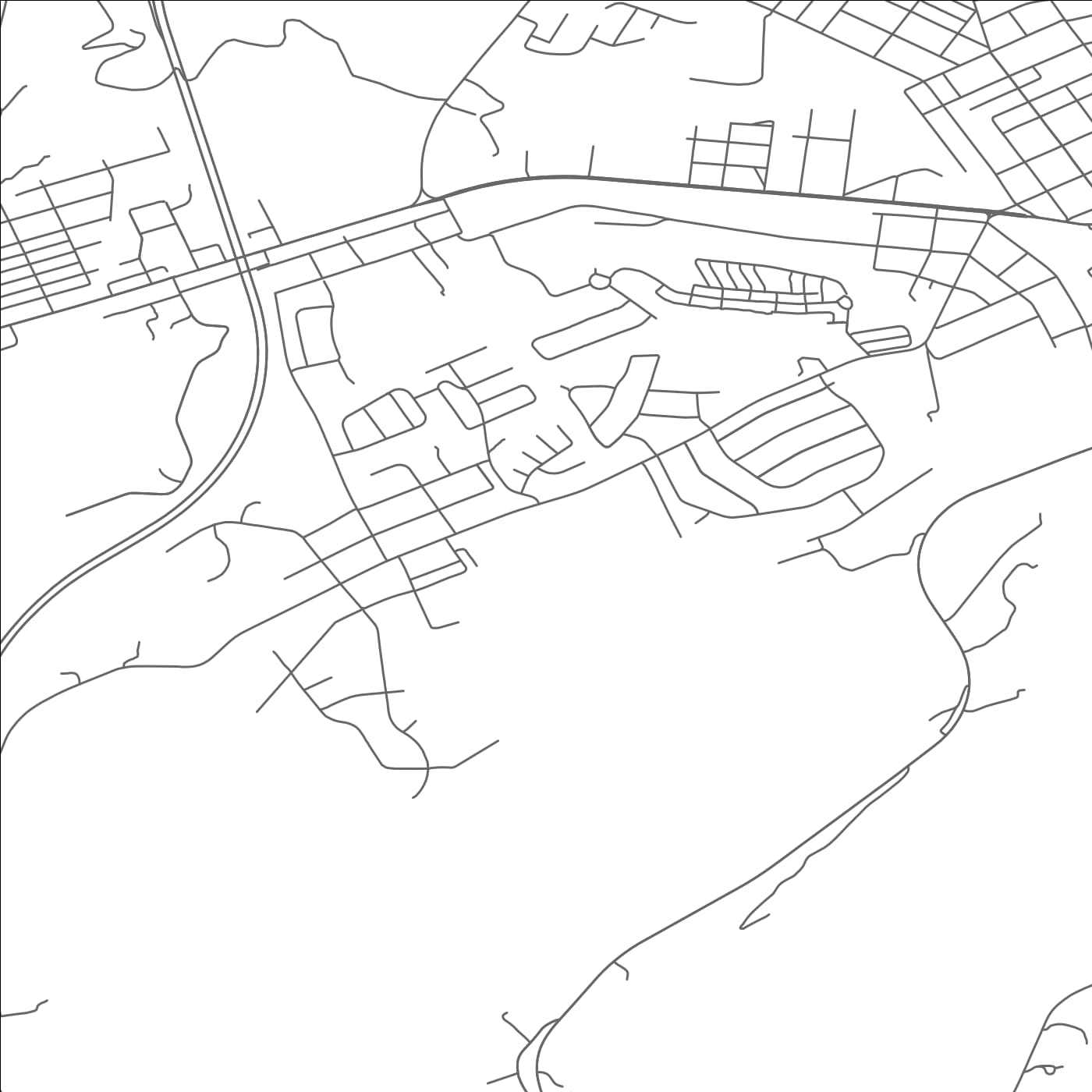 ROAD MAP OF PENN FARMS, PENNSYLVANIA BY MAPBAKES