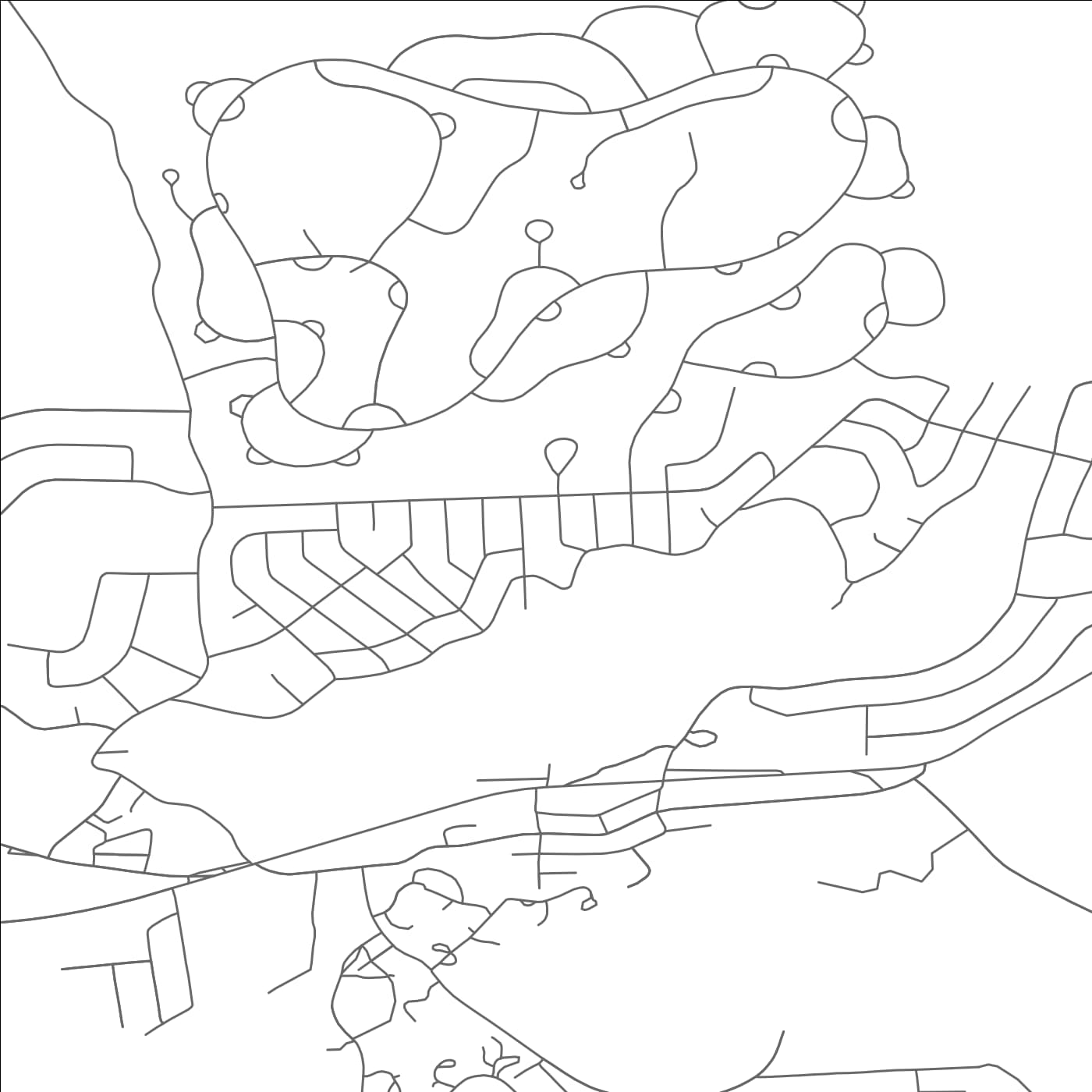 ROAD MAP OF POCONO PINES, PENNSYLVANIA BY MAPBAKES