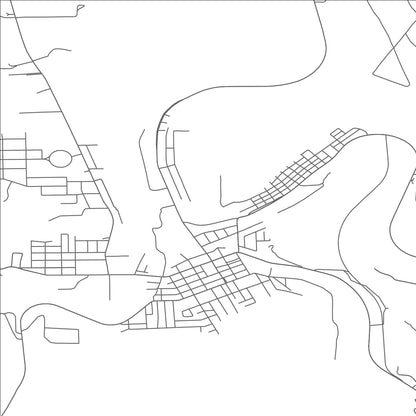 ROAD MAP OF RIDGWAY, PENNSYLVANIA BY MAPBAKES