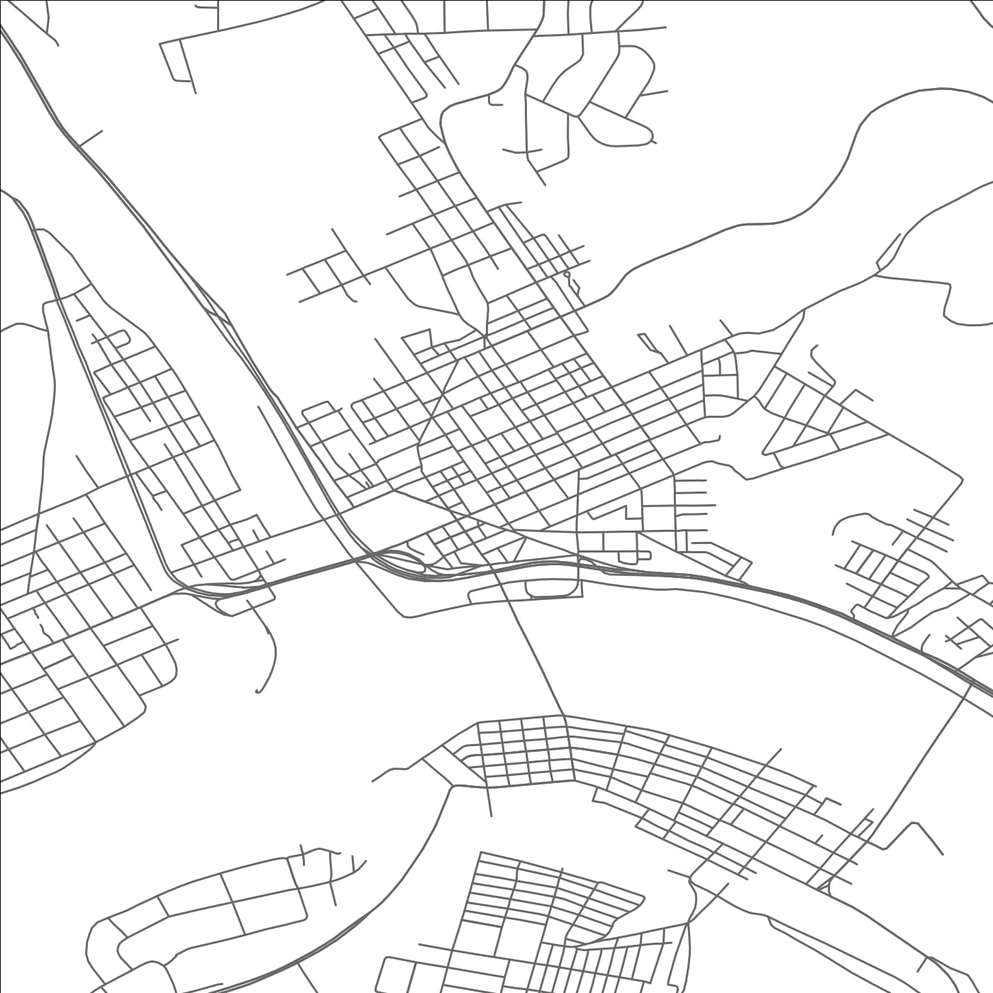 ROAD MAP OF ROCHESTER, PENNSYLVANIA BY MAPBAKES