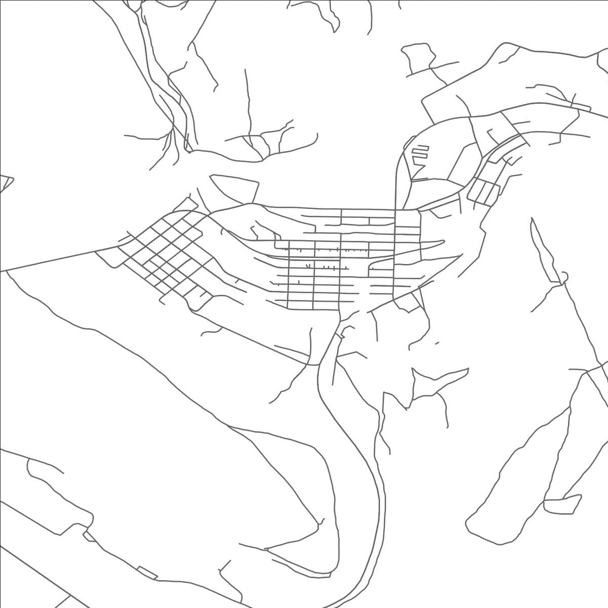 ROAD MAP OF SAXTON, PENNSYLVANIA BY MAPBAKES
