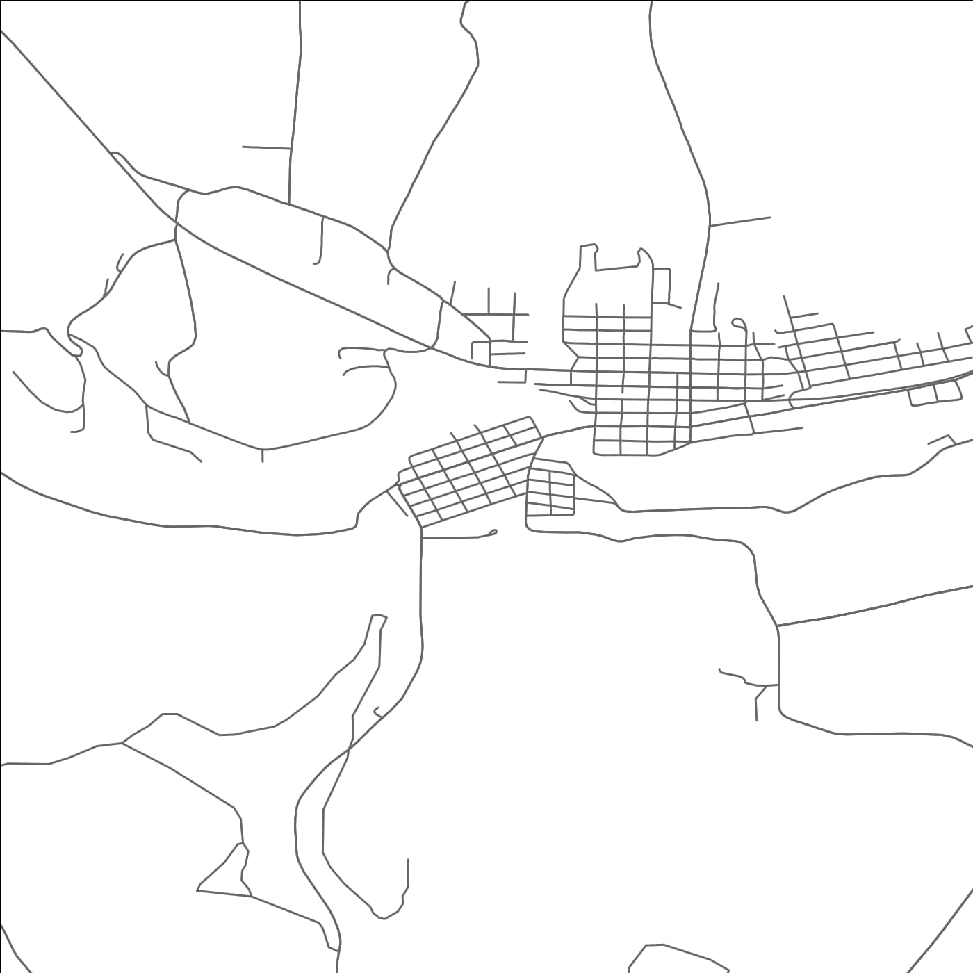 ROAD MAP OF SOUTH BETHLEHEM, PENNSYLVANIA BY MAPBAKES