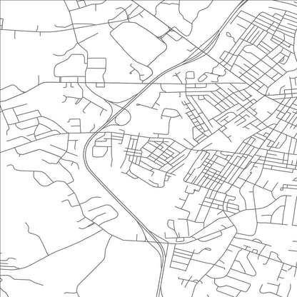 ROAD MAP OF SOUTH UNIONTOWN, PENNSYLVANIA BY MAPBAKES