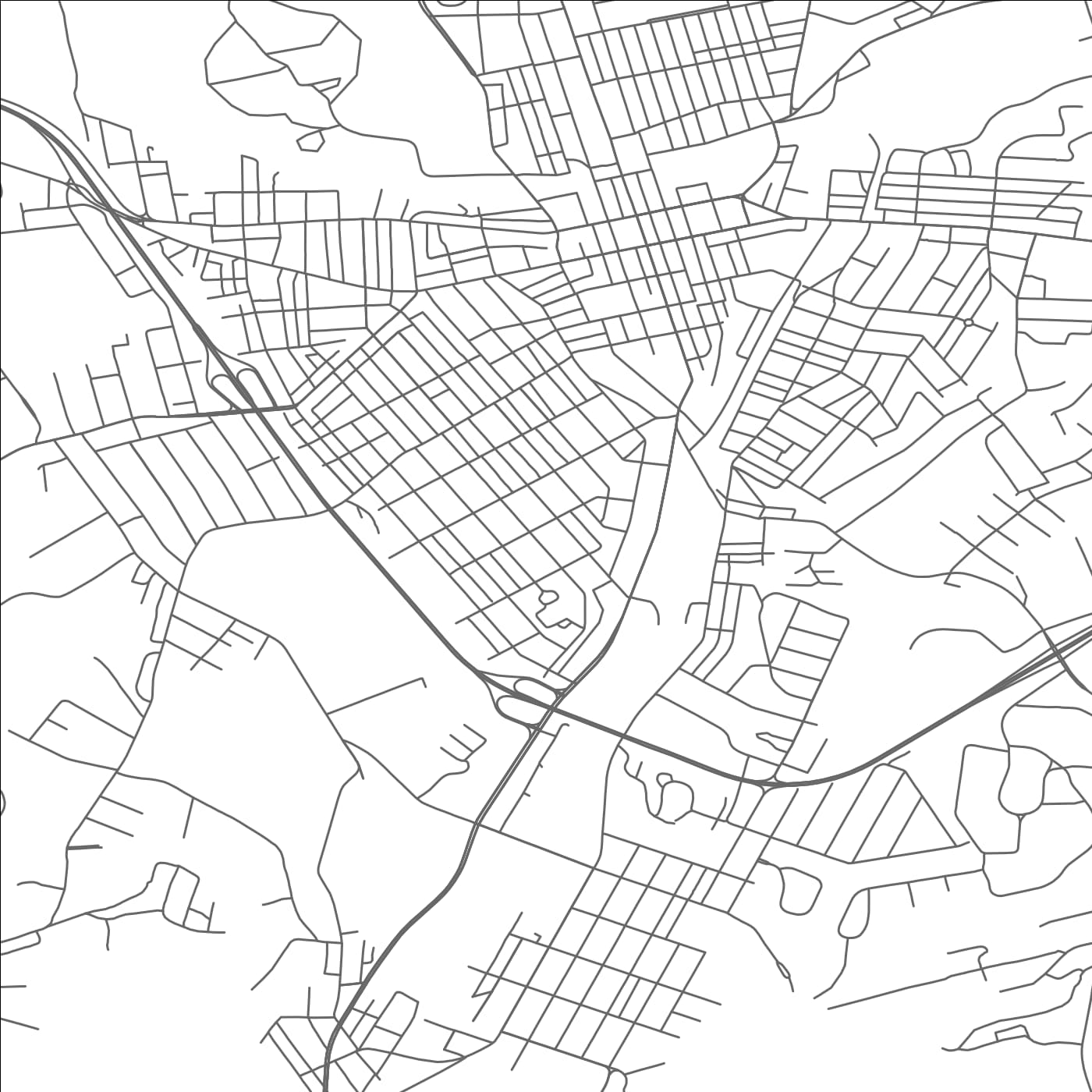 ROAD MAP OF SOUTHWEST GREENSBURG, PENNSYLVANIA BY MAPBAKES