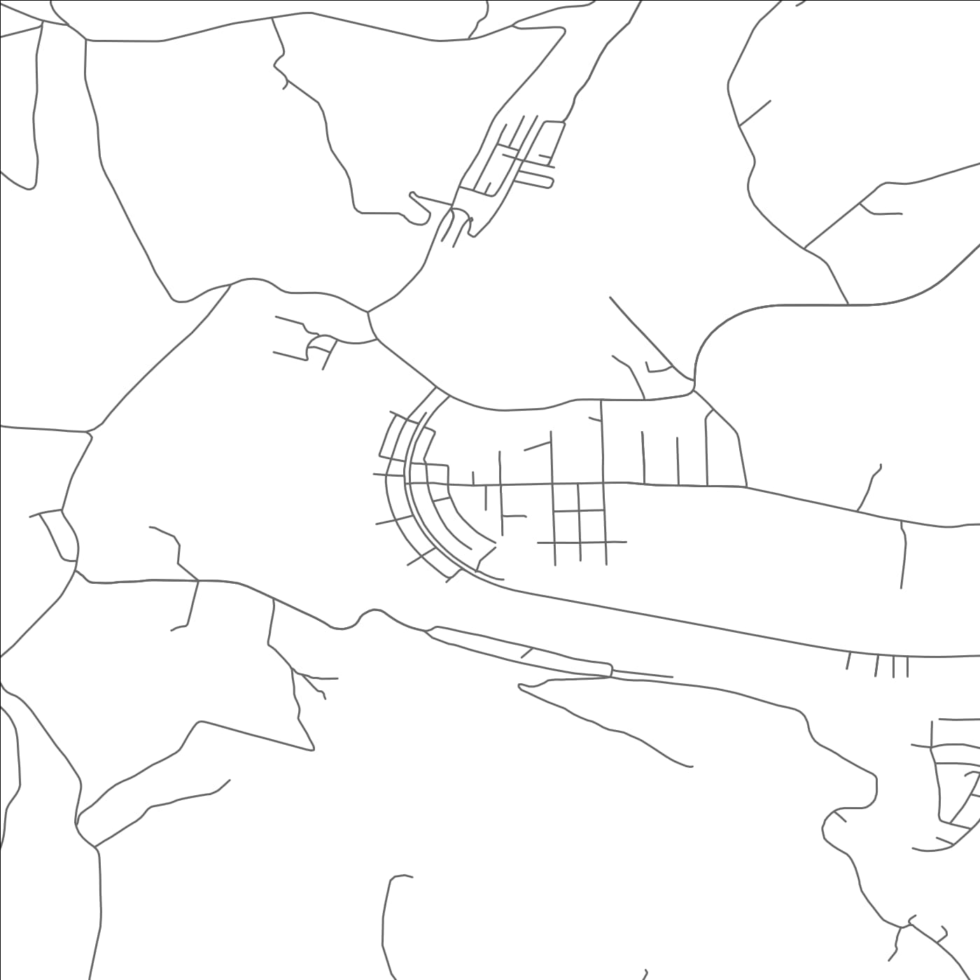 ROAD MAP OF SUTERSVILLE, PENNSYLVANIA BY MAPBAKES