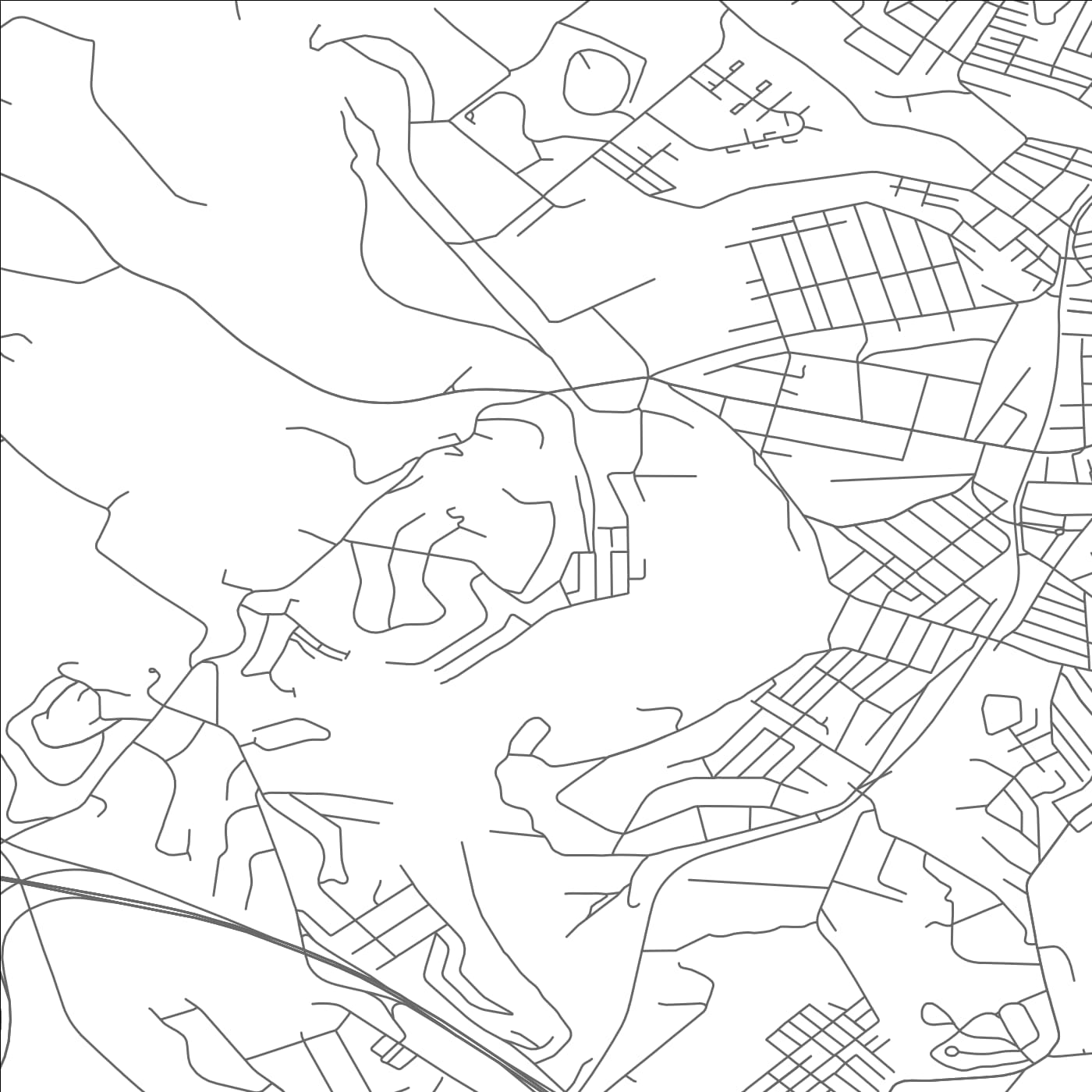 ROAD MAP OF THORNBURG, PENNSYLVANIA BY MAPBAKES