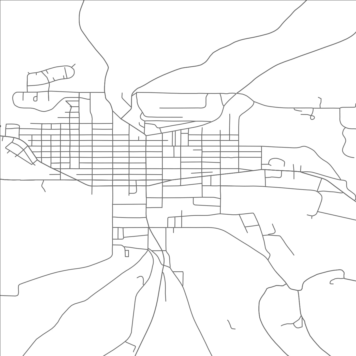 ROAD MAP OF TITUSVILLE, PENNSYLVANIA BY MAPBAKES