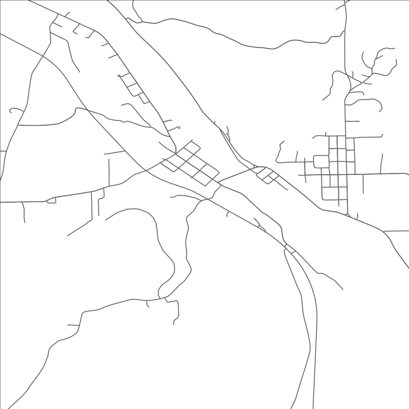 ROAD MAP OF WAMPUM, PENNSYLVANIA BY MAPBAKES