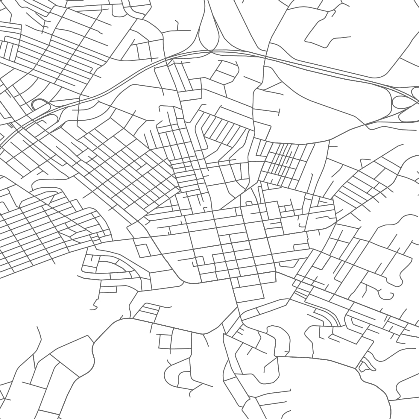 ROAD MAP OF WASHINGTON, PENNSYLVANIA BY MAPBAKES