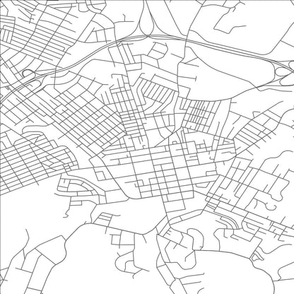 ROAD MAP OF WASHINGTON, PENNSYLVANIA BY MAPBAKES