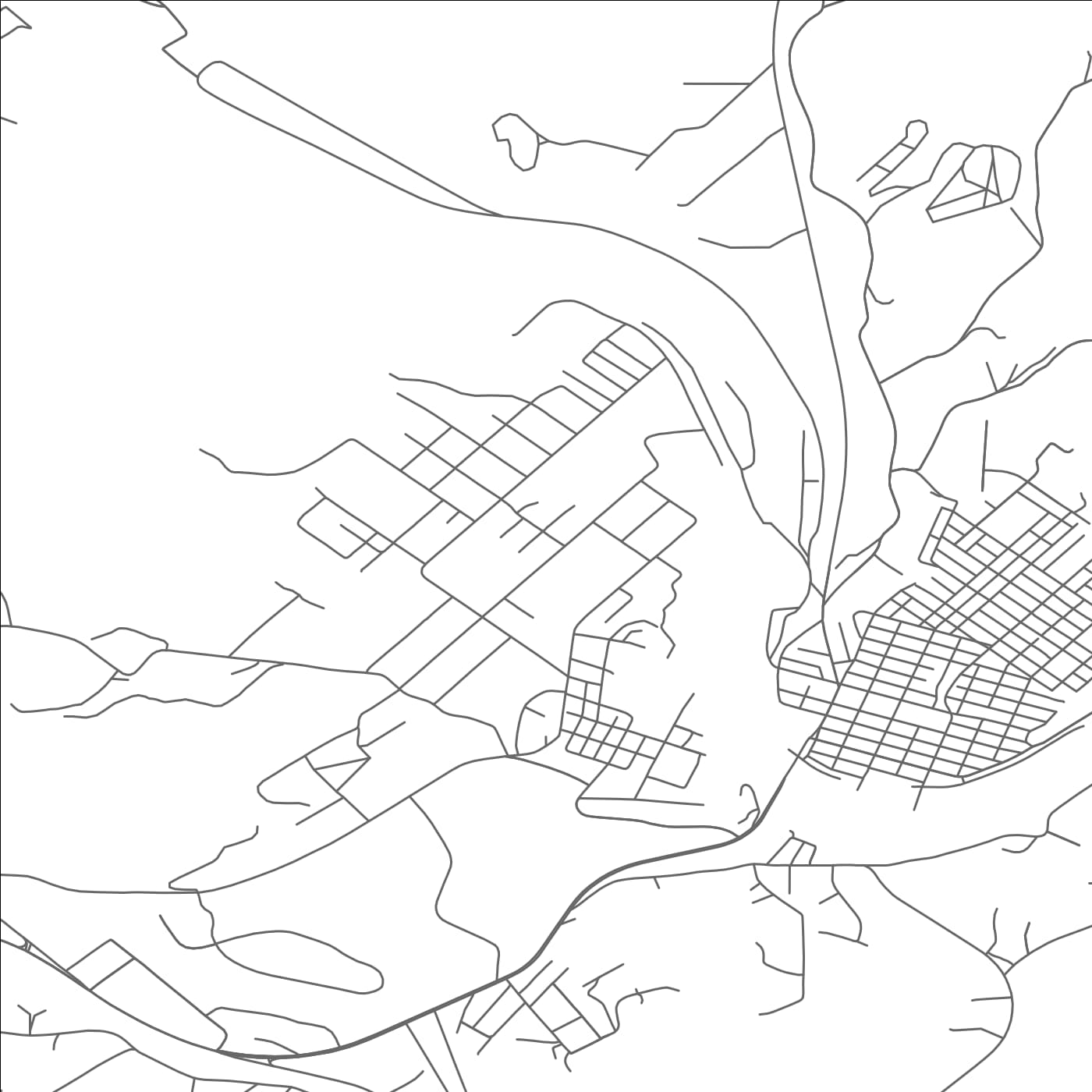 ROAD MAP OF WEST LEECHBURG, PENNSYLVANIA BY MAPBAKES