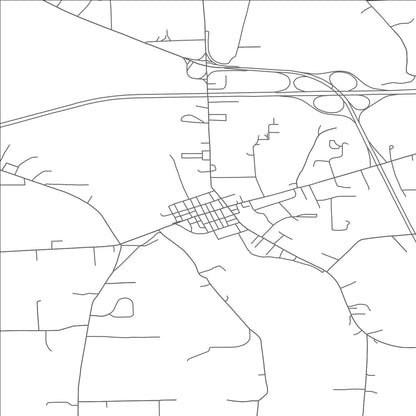 ROAD MAP OF WEST MIDDLESEX, PENNSYLVANIA BY MAPBAKES