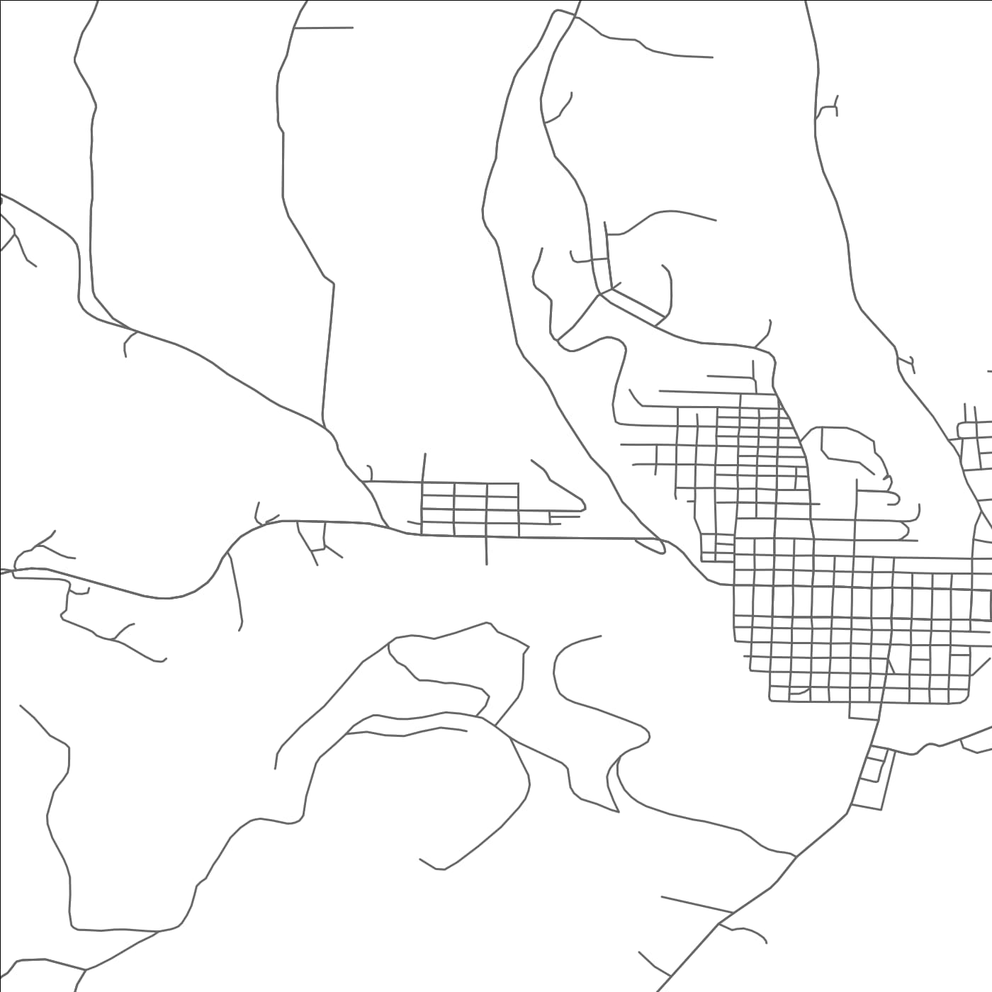 ROAD MAP OF WEST WAYNESBURG, PENNSYLVANIA BY MAPBAKES