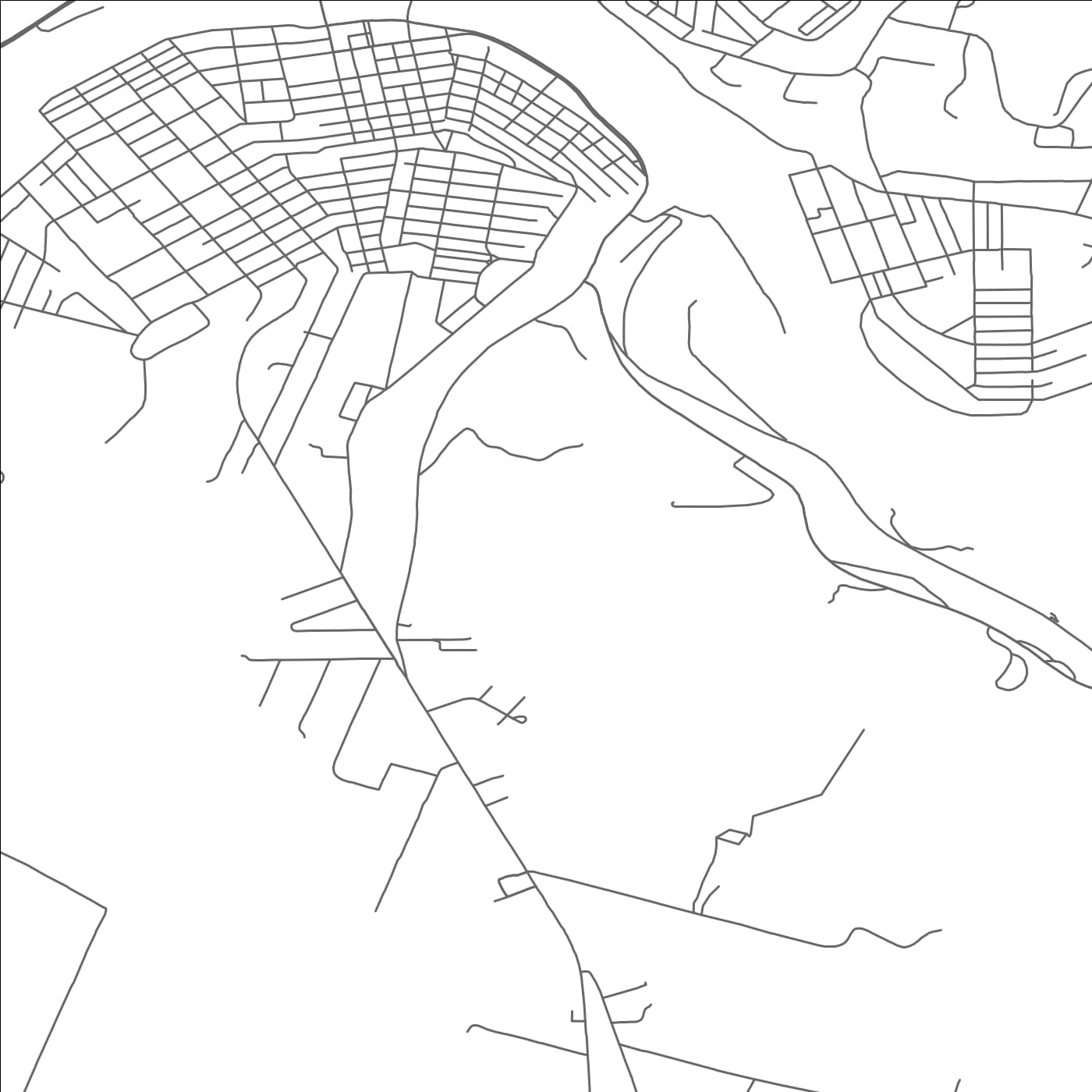 ROAD MAP OF WOODLAND HEIGHTS, PENNSYLVANIA BY MAPBAKES