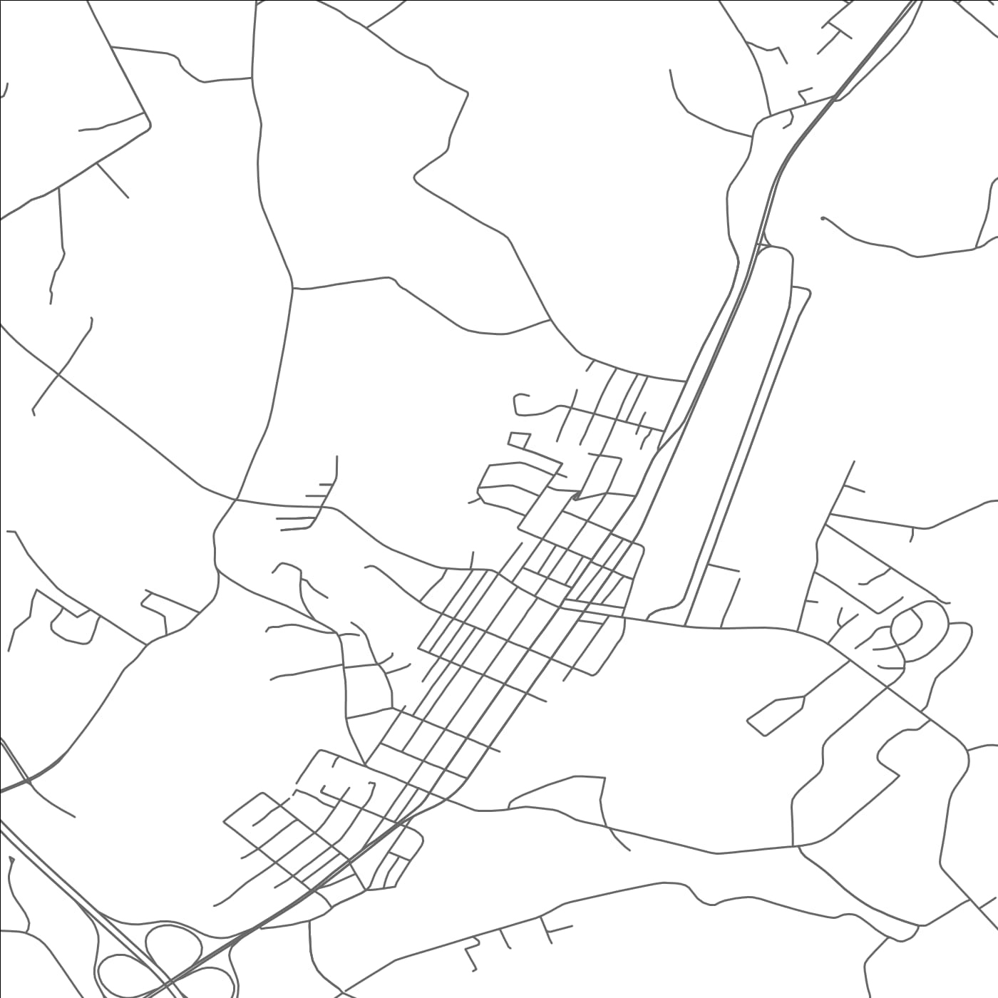 ROAD MAP OF YOUNGWOOD, PENNSYLVANIA BY MAPBAKES