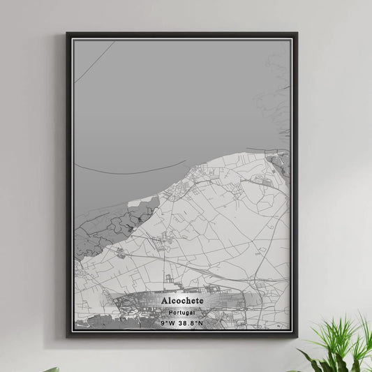 ROAD MAP OF ALCOCHETE, PORTUGAL BY MAPBAKES