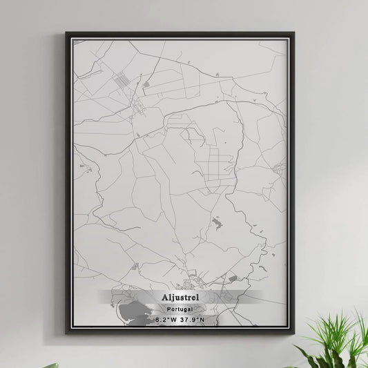ROAD MAP OF ALJUSTREL, PORTUGAL BY MAPBAKES