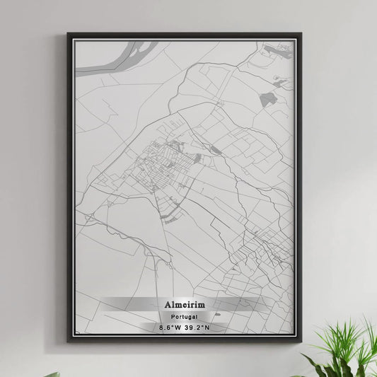 ROAD MAP OF ALMEIRIM, PORTUGAL BY MAPBAKES