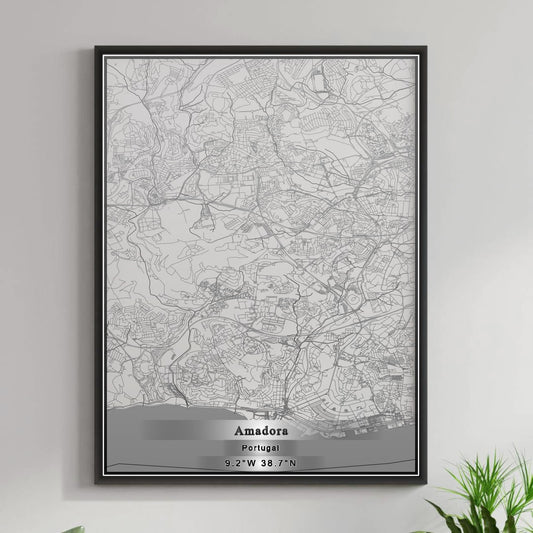 ROAD MAP OF AMADORA, PORTUGAL BY MAPBAKES