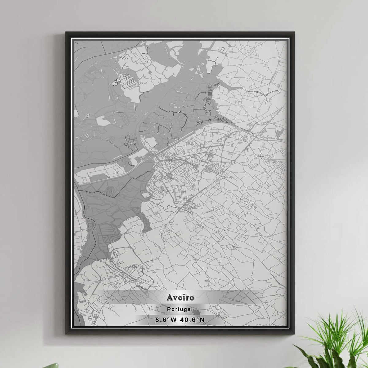 ROAD MAP OF AVEIRO, PORTUGAL BY MAPBAKES
