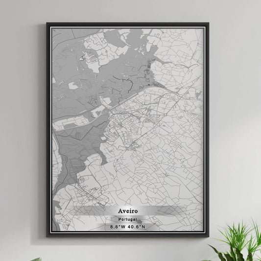 ROAD MAP OF AVEIRO, PORTUGAL BY MAPBAKES