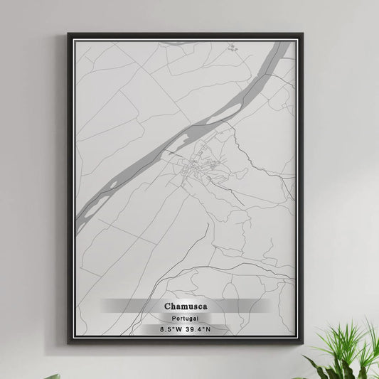 ROAD MAP OF CHAMUSCA, PORTUGAL BY MAPBAKES