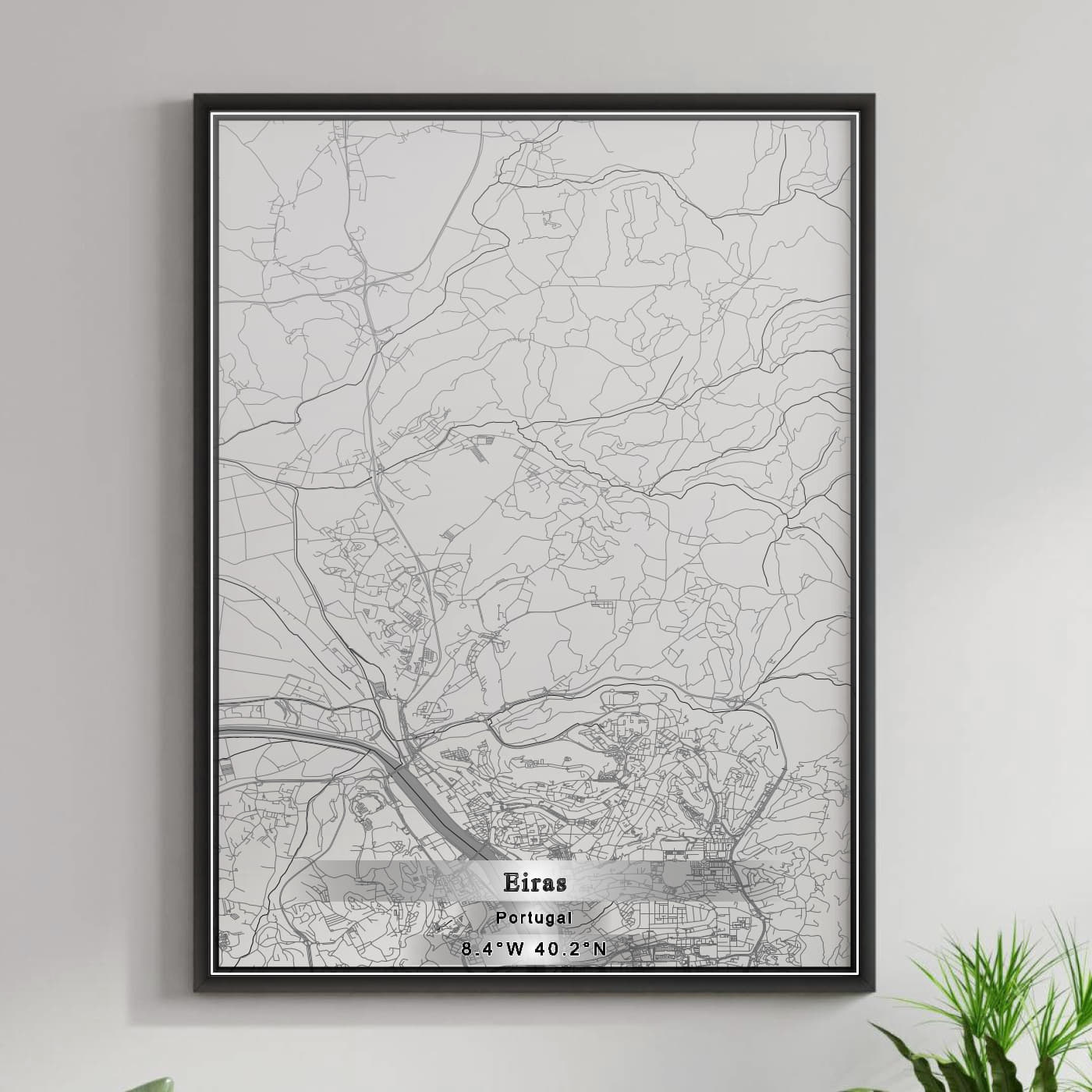 ROAD MAP OF EIRAS, PORTUGAL BY MAPBAKES