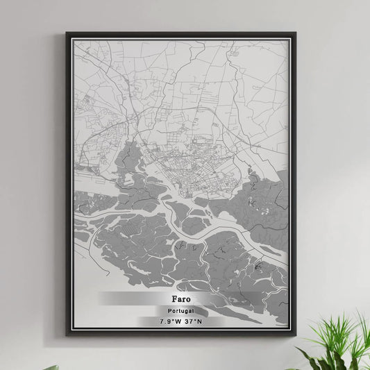 ROAD MAP OF FARO, PORTUGAL BY MAPBAKES