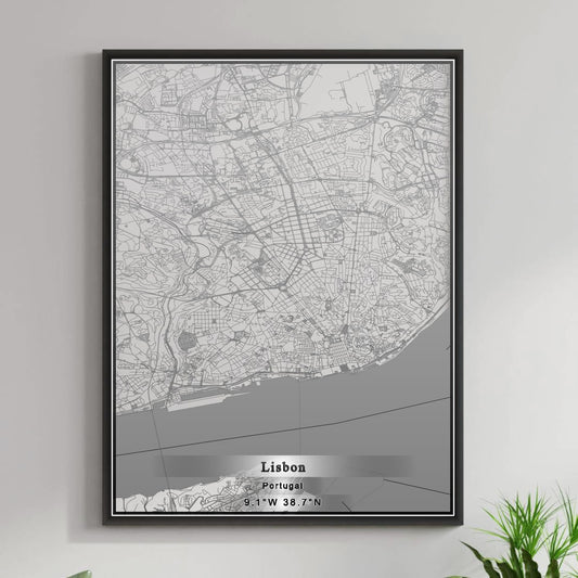 ROAD MAP OF LISBON, PORTUGAL BY MAPBAKES