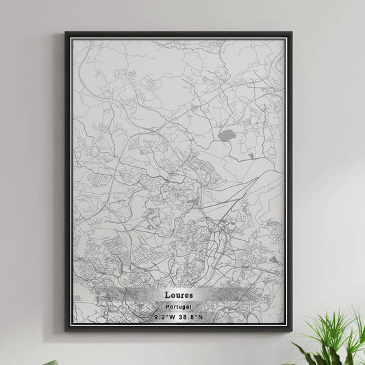 ROAD MAP OF LOURES, PORTUGAL BY MAPBAKES