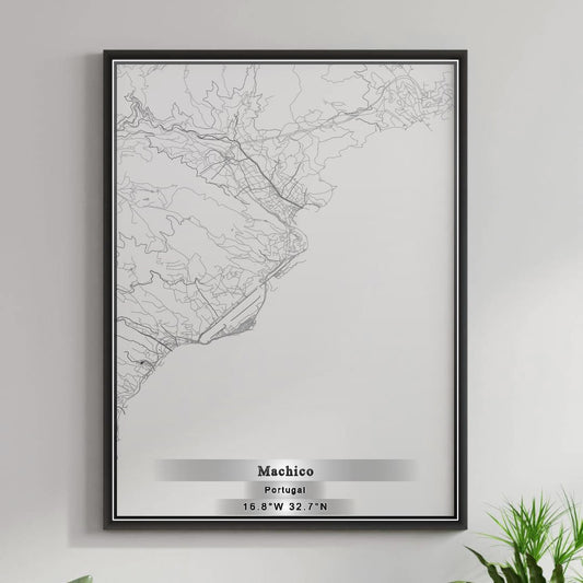 ROAD MAP OF MACHICO, PORTUGAL BY MAPBAKES