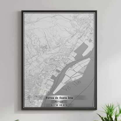 ROAD MAP OF POVOA DE SANTA IRIA, PORTUGAL BY MAPBAKES