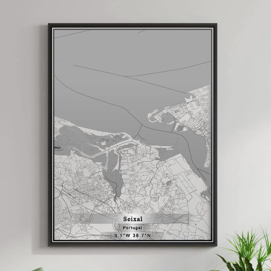 ROAD MAP OF SEIXAL, PORTUGAL BY MAPBAKES