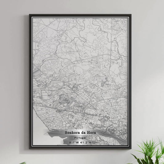 ROAD MAP OF SENHORA DA HORA, PORTUGAL BY MAPBAKES