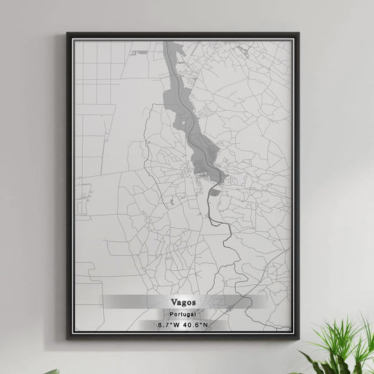 ROAD MAP OF VAGOS, PORTUGAL BY MAPBAKES