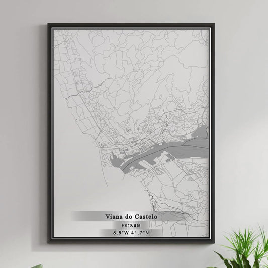 ROAD MAP OF VIANA DO CASTELO, PORTUGAL BY MAPBAKES